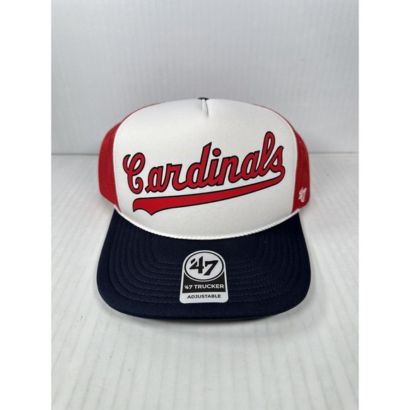 ‘47 Brand ST. LOUIS CARDINALS Trucker Mesh / Foam MLB Snapback Baseball Hat NEW - Picture 1 of 3